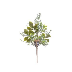 Crenguta frunzeartificiale+bobite+cadou pentru decoratiuni Craciun