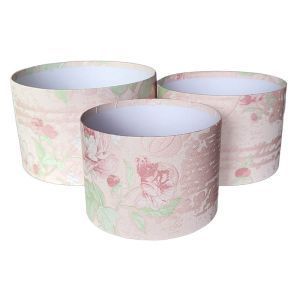 Cutie rotunda+model pentru aranjamente florale set 3 buc