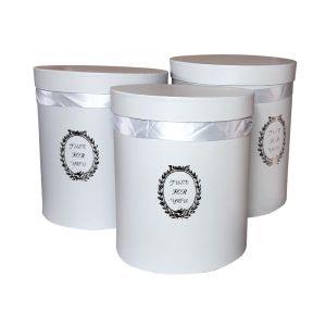 Cutii cilindru pentru flori set 3 buc