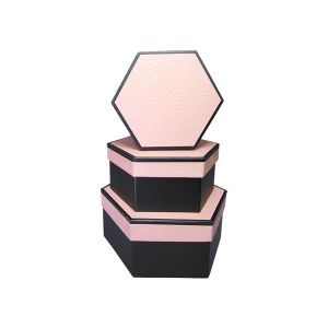Cutii hexagon pentru flori set 3 buc
