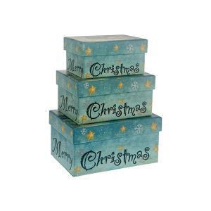 Cutii model craciun pentru aranjamente florale set 3 buc