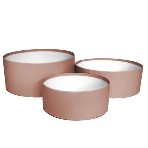 Cutii rotunde color fara capac pentru aranjamente florale set 3 buc