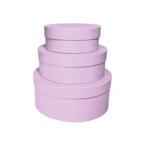 Cutii rotunde color pentru ranjamente florale set 3 buc