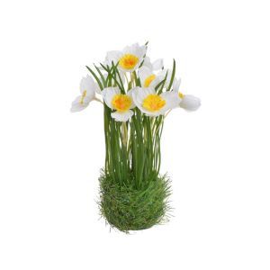 Decor verdeata+narcise artificiale pentru decoratiuni florale