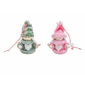Figurina crosetata color pentru aranjamente florale Craciun