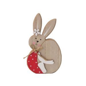 Figurina iepuras+ou lemn pentru decoratiuni Paste