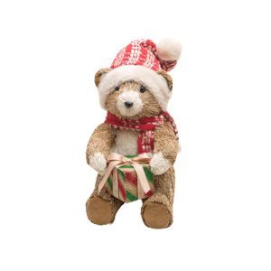 Figurina ursulet+cadou pentru decoratiuni craciun