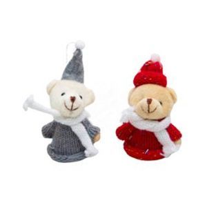 Figurina ursulet crosetat color pentru aranjamente florale Craciun