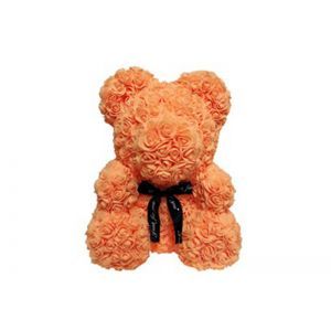 Figurina ursulet din trandafiri artificiali