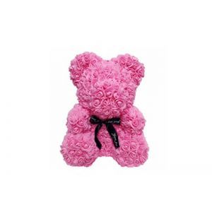 Figurina ursulet flori artificiale