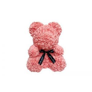 Figurina ursulet flori artificiale