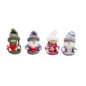Figurine crosetate color pentru decoratiuni Craciun set 4 buc