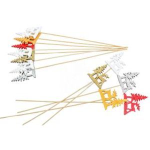 Figurine lemn color+bat pentru decoratiuni Craciun