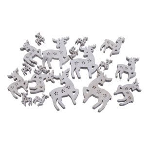 Figurine lemn color ren pentru decoratiuni florale set 18 buc