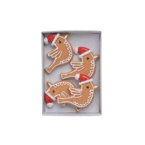 Figurine pasari pentru decoratiuni Craciun set 4 buc