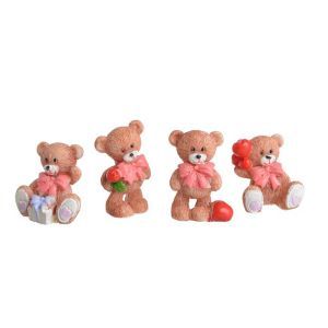 Figurine ursuleti pentru decoratiuni florale set 4 buc