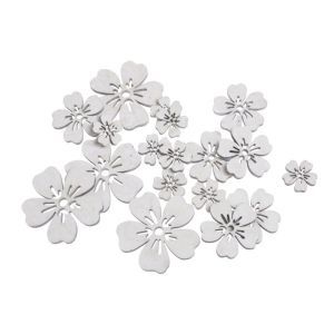 Floricele lemn pentru aranjamente florale set 18 buc