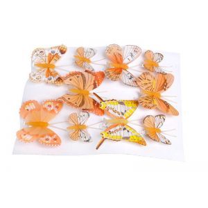 Fluturi color pentru aranjamente florale set 10 buc