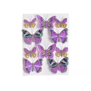 Fluturi color pentru aranjamente florale set 10 buc