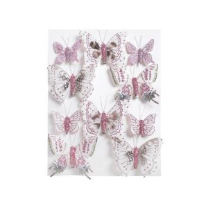 Fluturi color pentru aranjamente florale set 10 buc