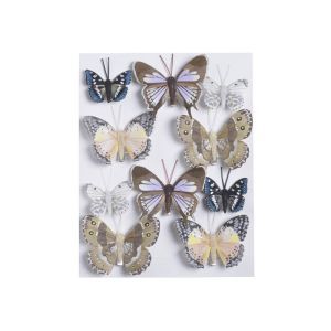 Fluturi color pentru aranjamente florale set 10 buc