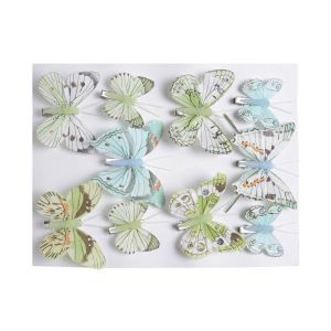 Fluturi color pentru aranjamente florale set 10 buc