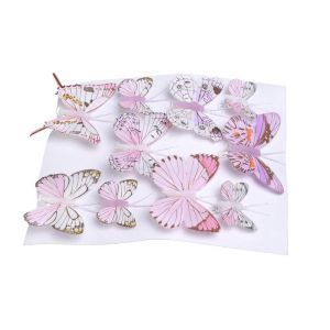 Fluturi color pentru aranjamente florale set 10 buc