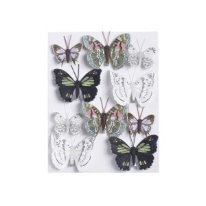 Fluturi color pentru aranjamente florale set 10 buc