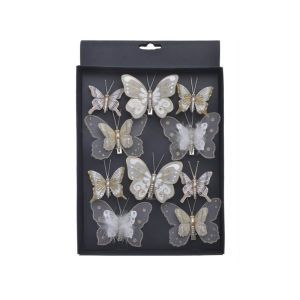 Fluturi color pentru aranjamente florale set 10 buc