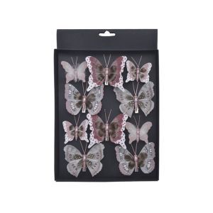 Fluturi color pentru aranjamente florale set 10 buc