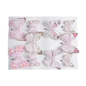 Fluturi color pentru aranjamente florale set 10 buc