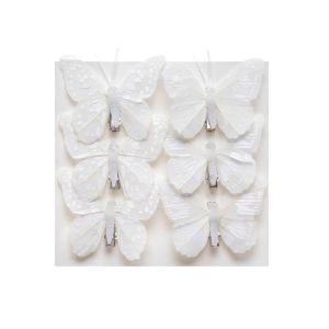 Fluturi pene color pentru aranjamente florale set 6 buc