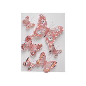 Fluturi pene color pentru aranjamente florale set 6 buc