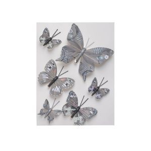Fluturi pene color pentru aranjamente florale set 6 buc