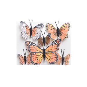 Fluturi pene color pentru aranjamente florale set 6 buc