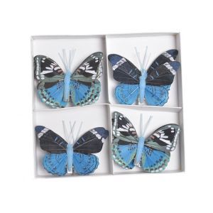 Fluturi pene color pentru aranjamente florale set 8 buc