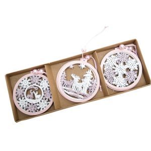 Glob lemn color pentru decoratiuni florale set 6 buc