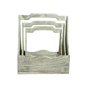 Ladita lemn+toarta pentru aranjamente florale set 3 buc