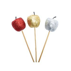 Mere atificiale+sclipici+bat pentru decoratiuni Craciun set 10 buc
