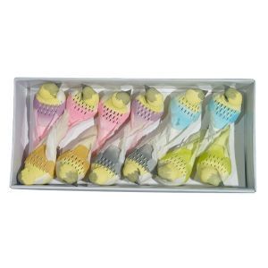 Pasari pene color pentru aranjamente florale set 12 buc
