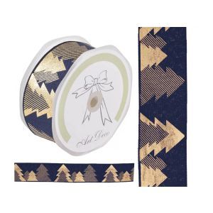 Rola material textil albrastru+bradut pentru aranjamente florale