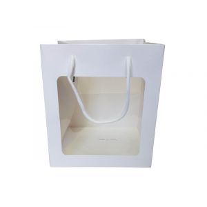 Pungi hartie+fereastra pentru flori set 10 buc