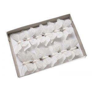 Fluturi 8 cm pentru aranjamente florale set 12 buc