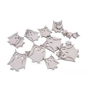 Bufnite lemn pentru aranjamente florale set 18 buc