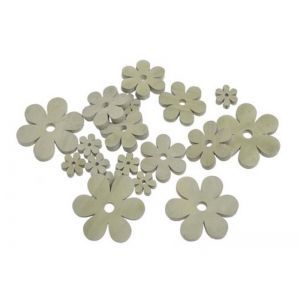 Set 18 floricele lemn color