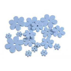 Set 18 floricele lemn color
