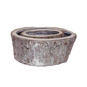 Cos oval scoarta pentru aranjamente florale set 2 buc