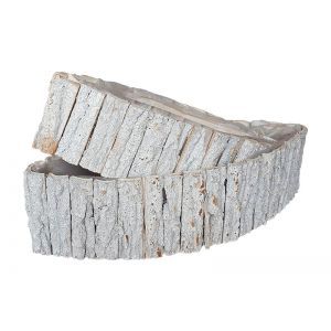 Set 2 cos tip barcuta lemn natur
