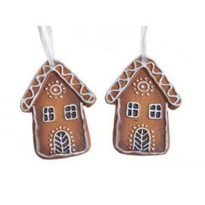Figurine turta dulce+agatatoare pentru decoratiuni craciun set 2 buc