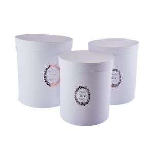 Cutii cilindru pentru flori set 3 buc